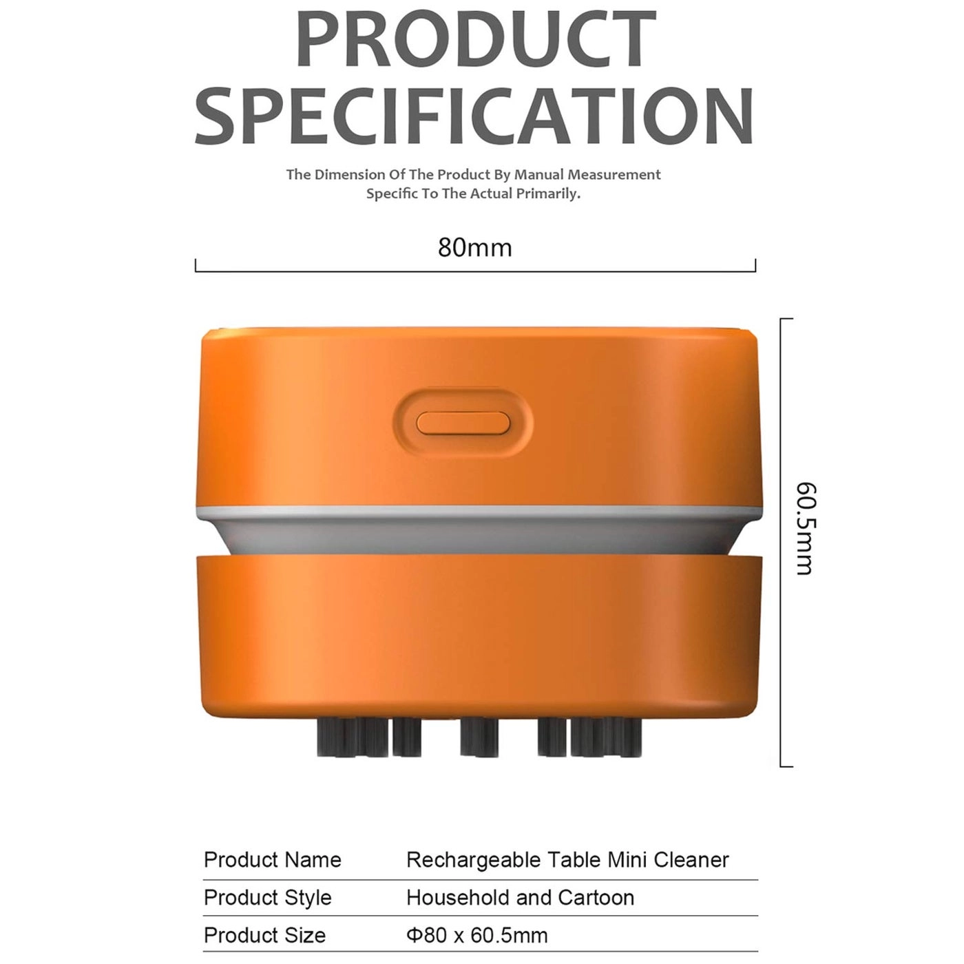 Desktop Vacuum Cleaner - Cordless 360º Rotatable 400 mins