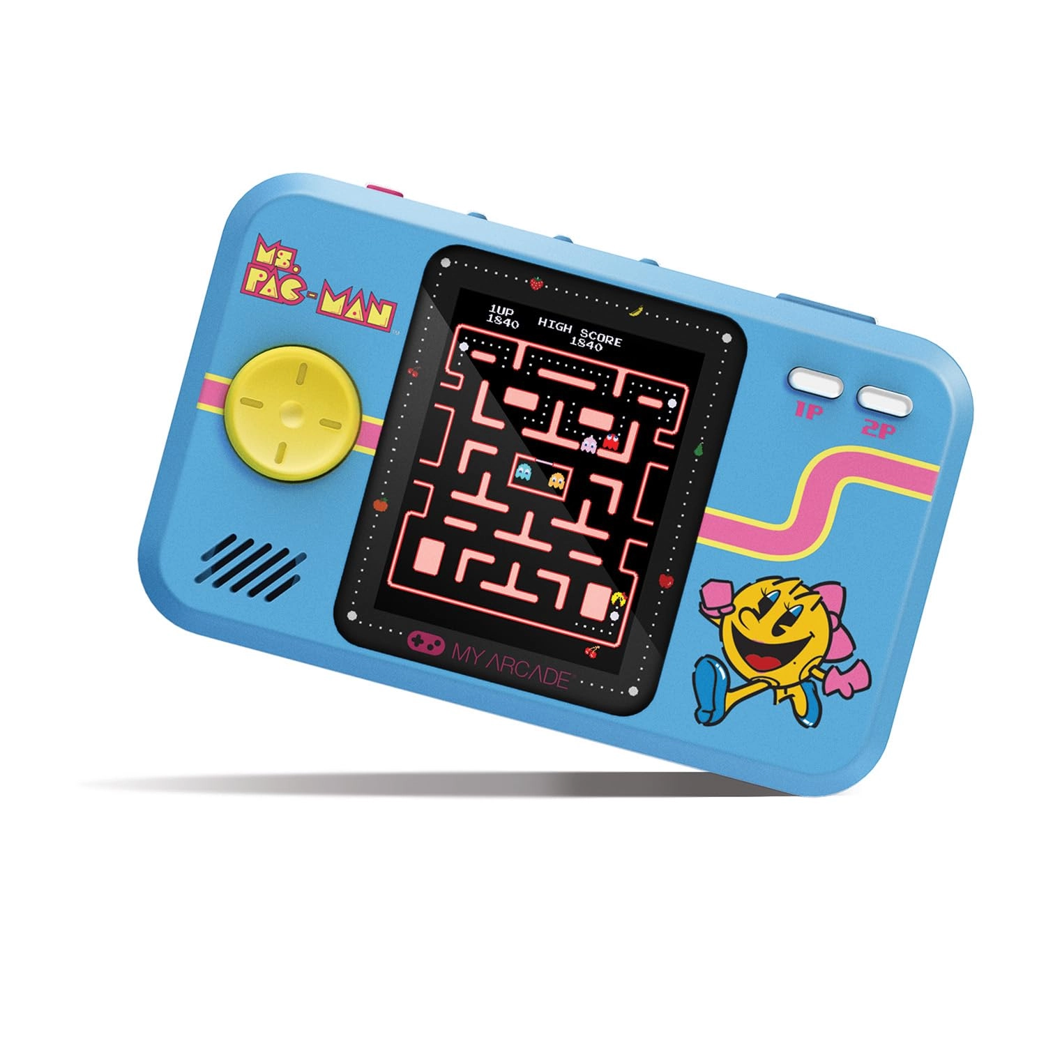 Pocket Player Ms.Pac-Man - Pink & Blue 2.75" display