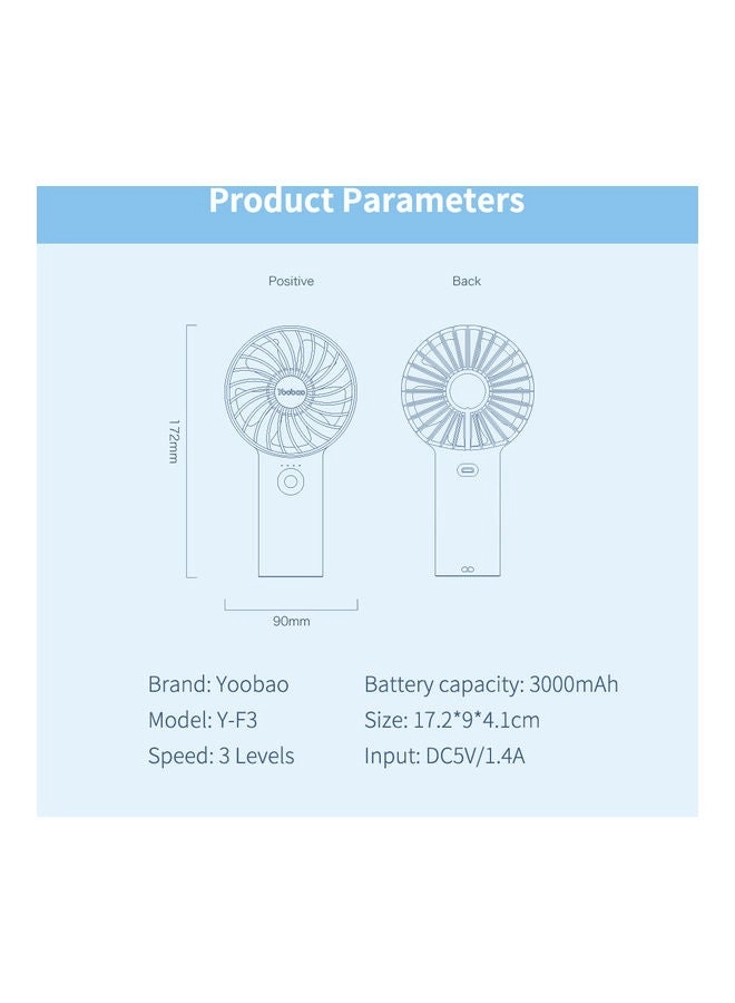 Y-F3 - USB Rechargeable Handheld 3-Level