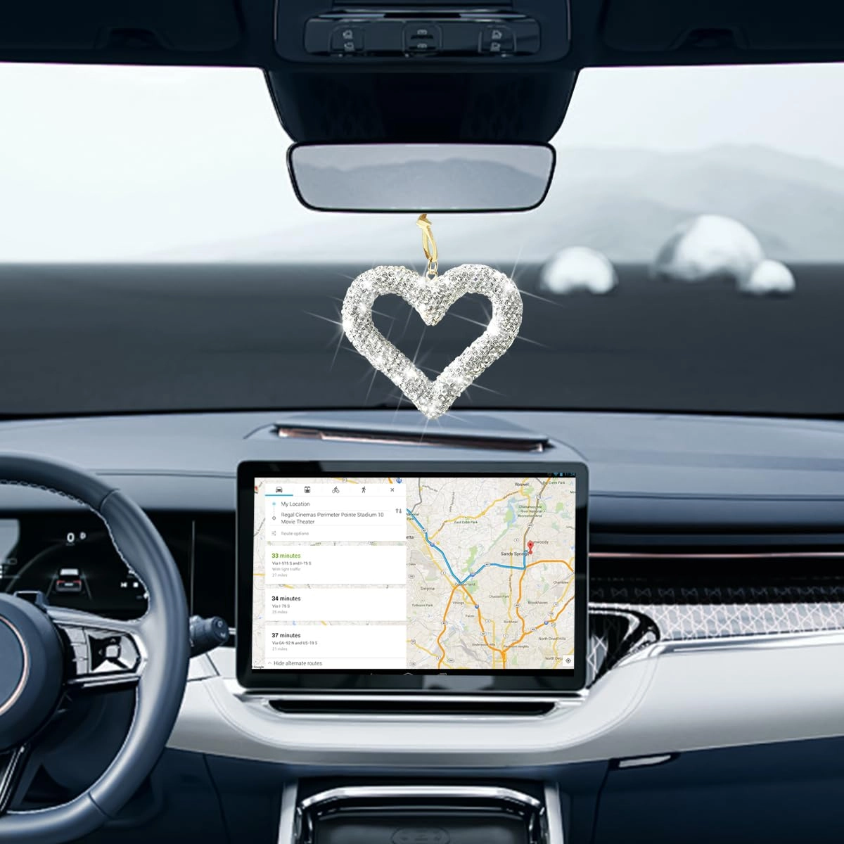 Bling Heart - 12.2in Silver