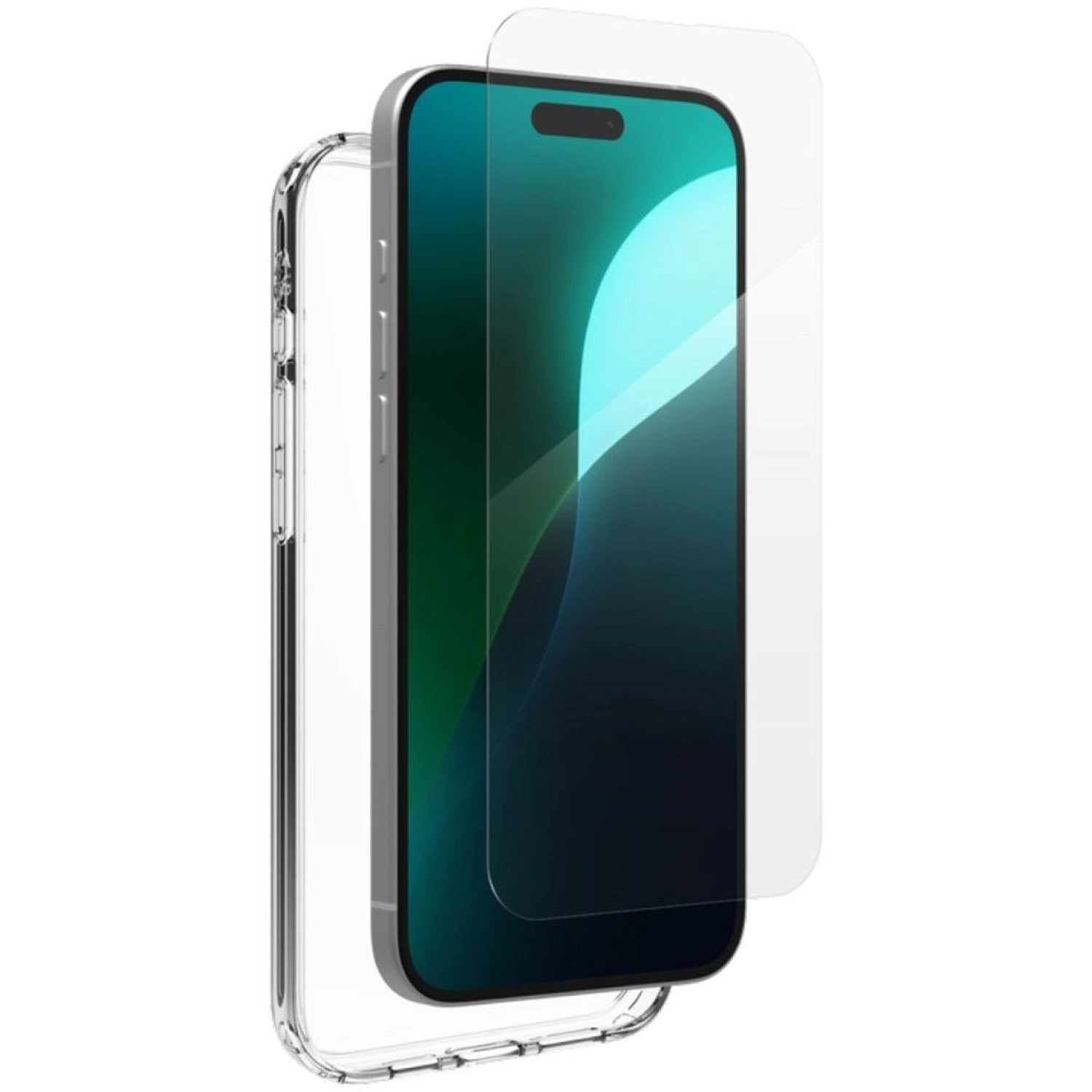 Glass Elite 360 Clear Case With Screen Protector for iPhone 16 Plus
