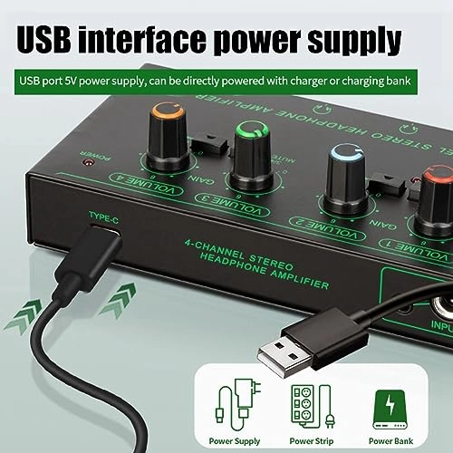 Headphone Volume Amplifiers - 4 Channels Multiple headphone outputs