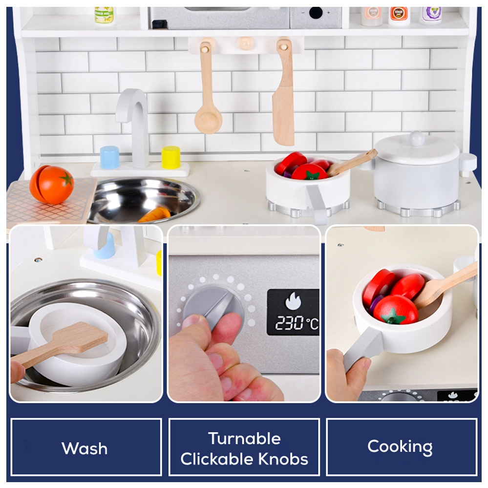 Wooden Kitchen - 15 pcs (4092083-LS_KPS_WH)