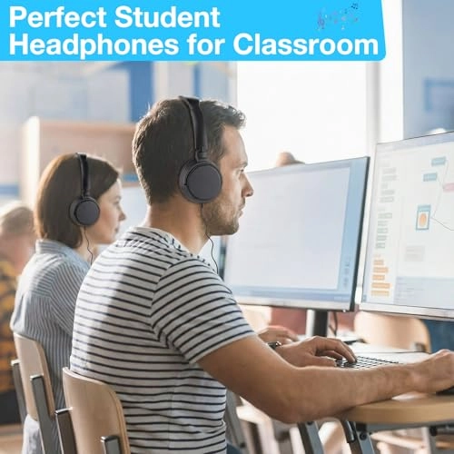 6 Pack Classroom Headphones Wired Headphone