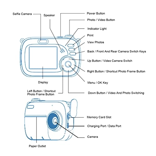 Instant Print Camera - Thermal Print 2.4in HD Screen