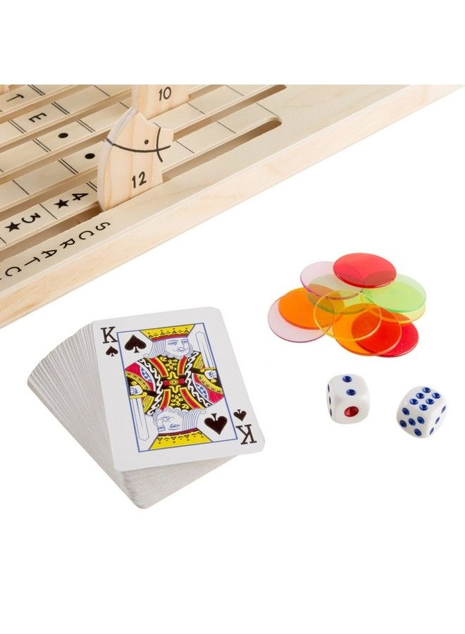 Wooden Horse Race - Dice Cards Chips
