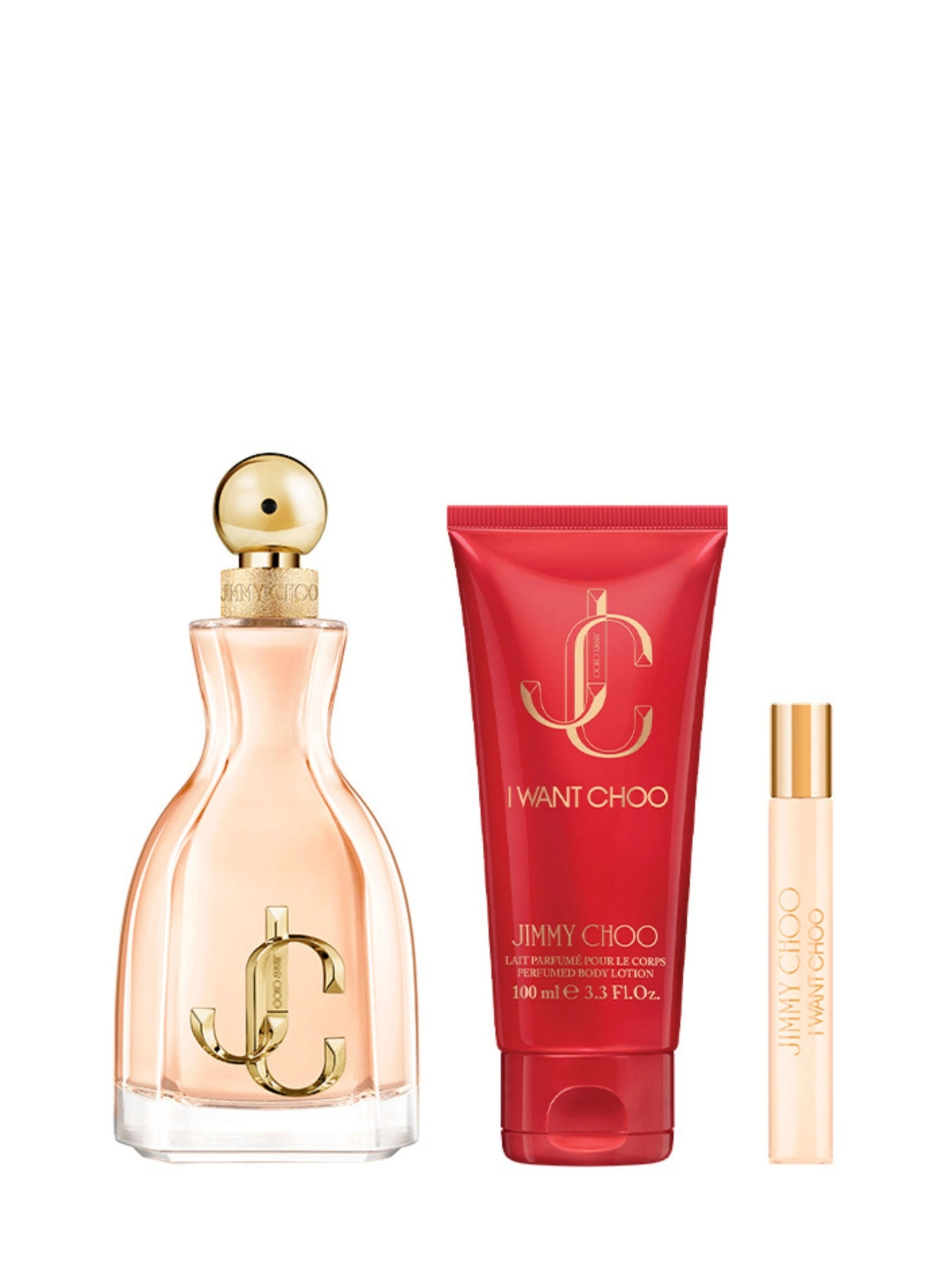 I Want Choo Le Parfum - 100ml + I Want Choo Body Lotion - 100ml + I Want Choo Le Parfum Travel Spray - 7.5ml