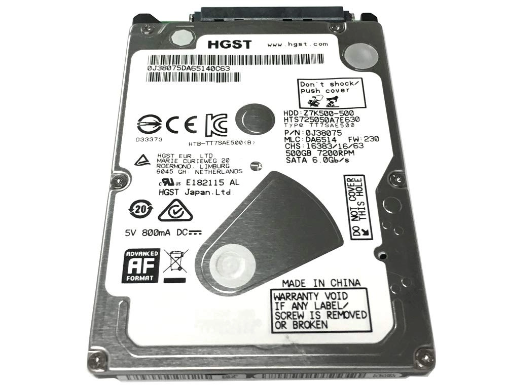 Travelstar Z7K500 2.5" 7200rpm 32MB SATA 6Gb/s (HTS725050A7E630) - 500GB