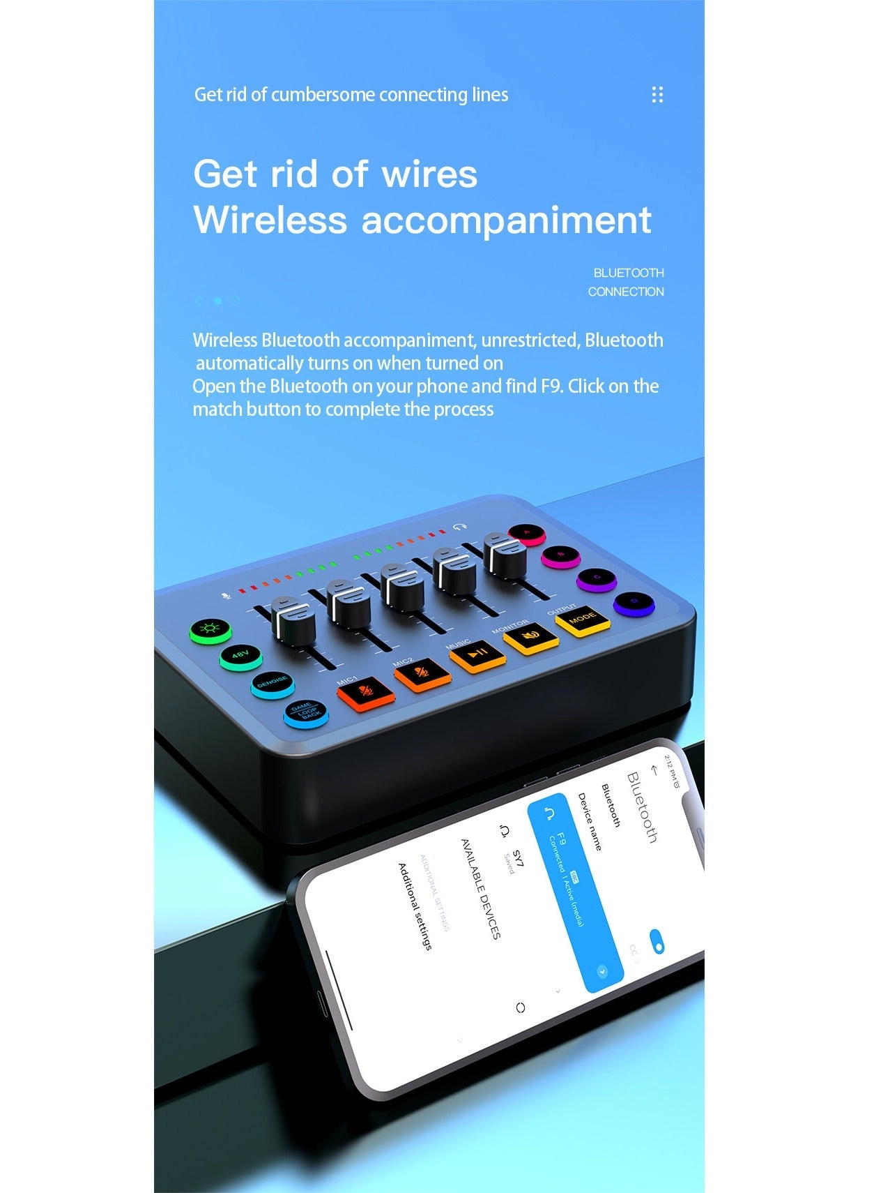 AmpliGame SC3 - XLR 48V Phantom Power RGB