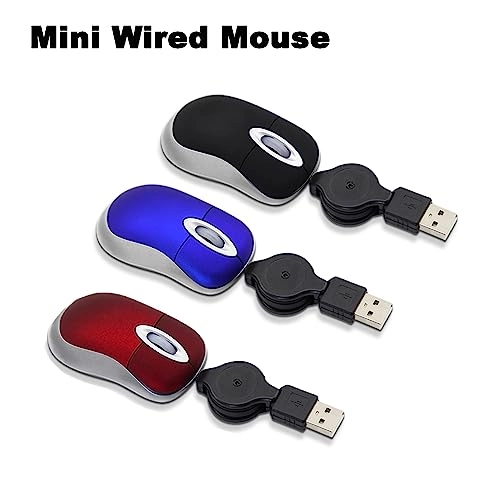 Mini Retractable Cable Mouse - Wired