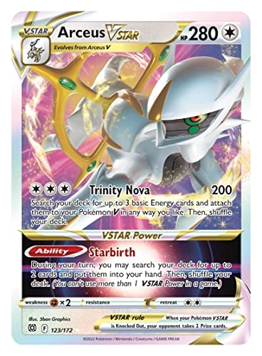 Arceus VSTAR Premium Collection - 10 Booster Packs Etched Foil Card