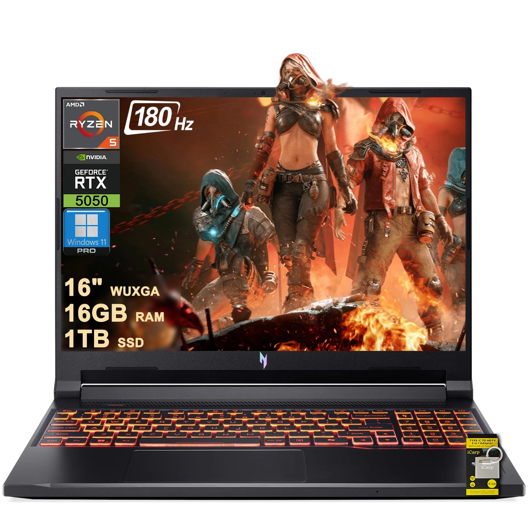 Acer Nitro V 16 AI - 16'' Ryzen 5 240 16GB DDR5 1TB SSD