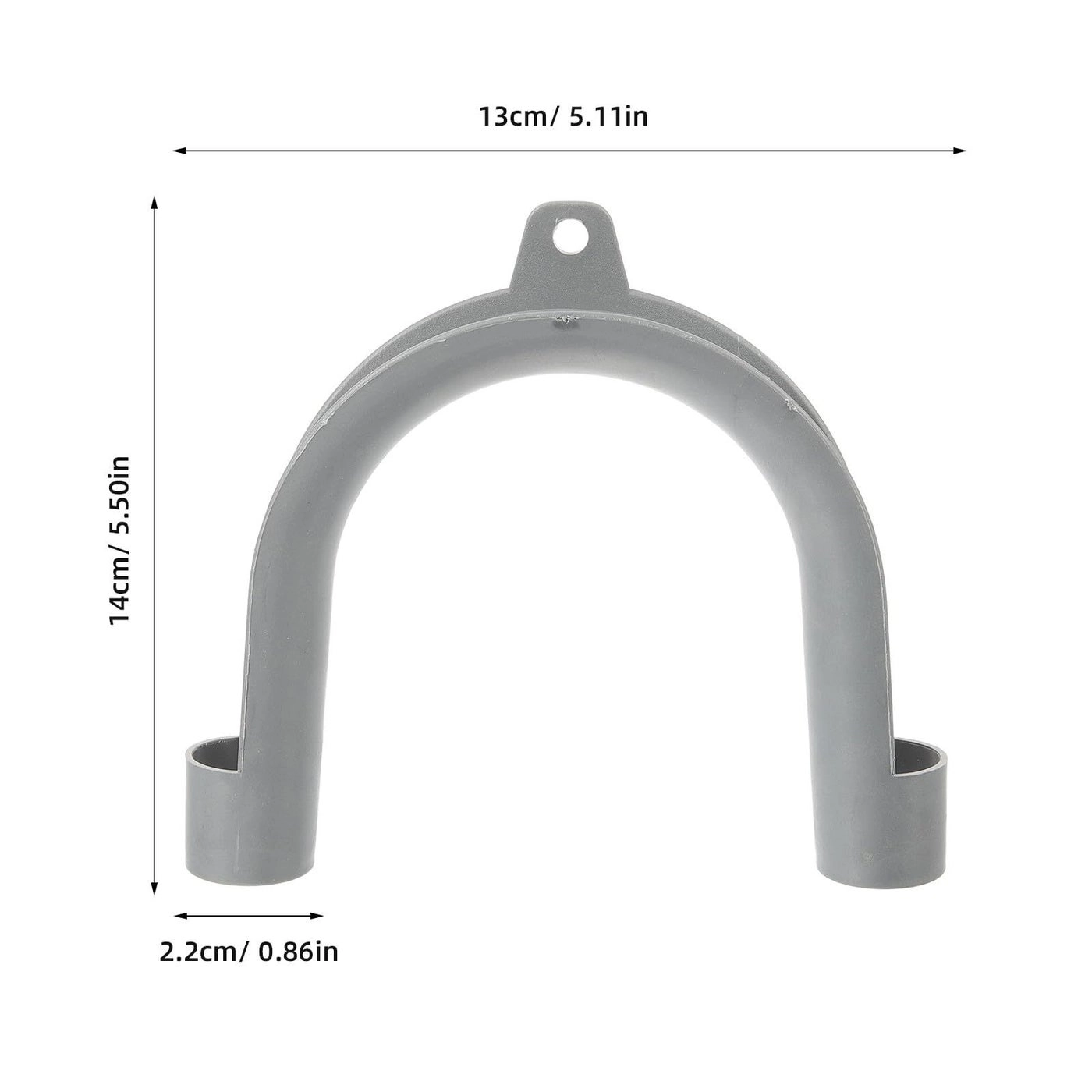Washing Machine Drain Hook - Adjustable U Shape Gray