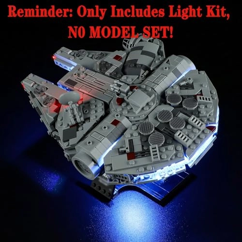 LED Lighting Kit - Compatible with 2024 Millennium Falcon Star Wars 75375 Model USB or battery