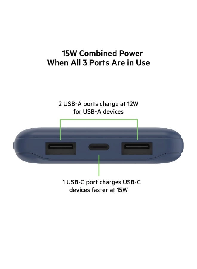 BPB011btBL - 10000 Watt-hour 15 Watt 2x USB A Ports 1x USB C