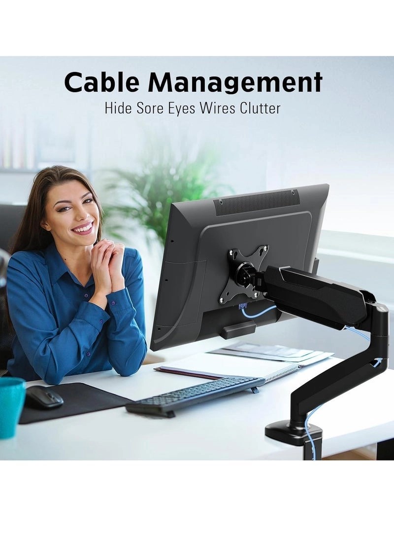 Single Monitor Arm - Single 13-32 Inch VESA 75x75/100x100mm