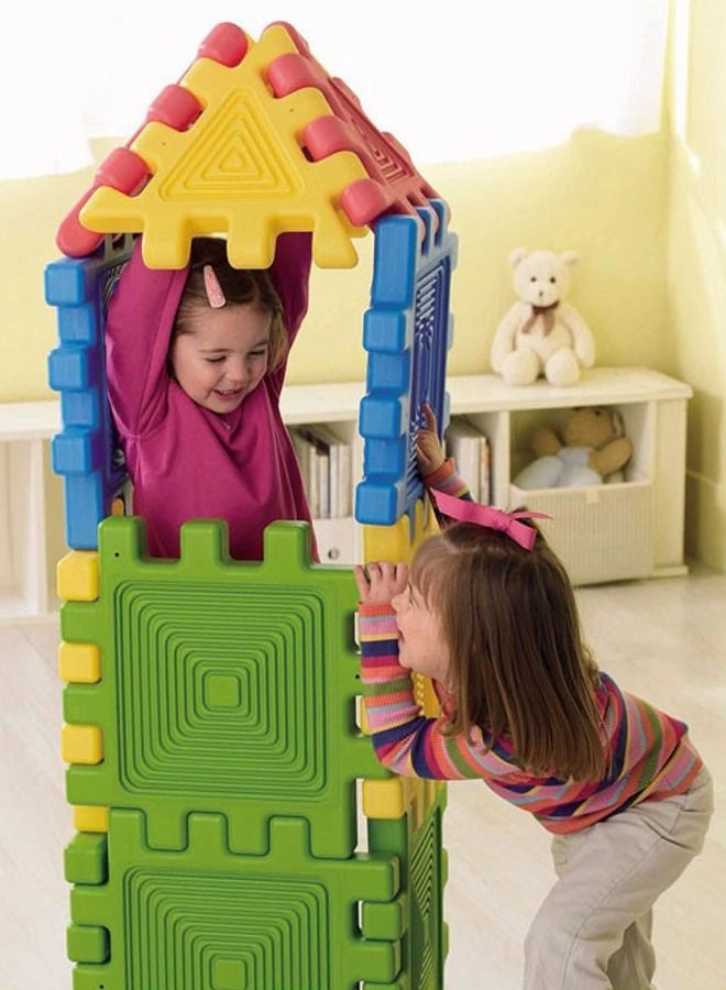 Plastic Tactile Play Tiles - Construction 14 pcs