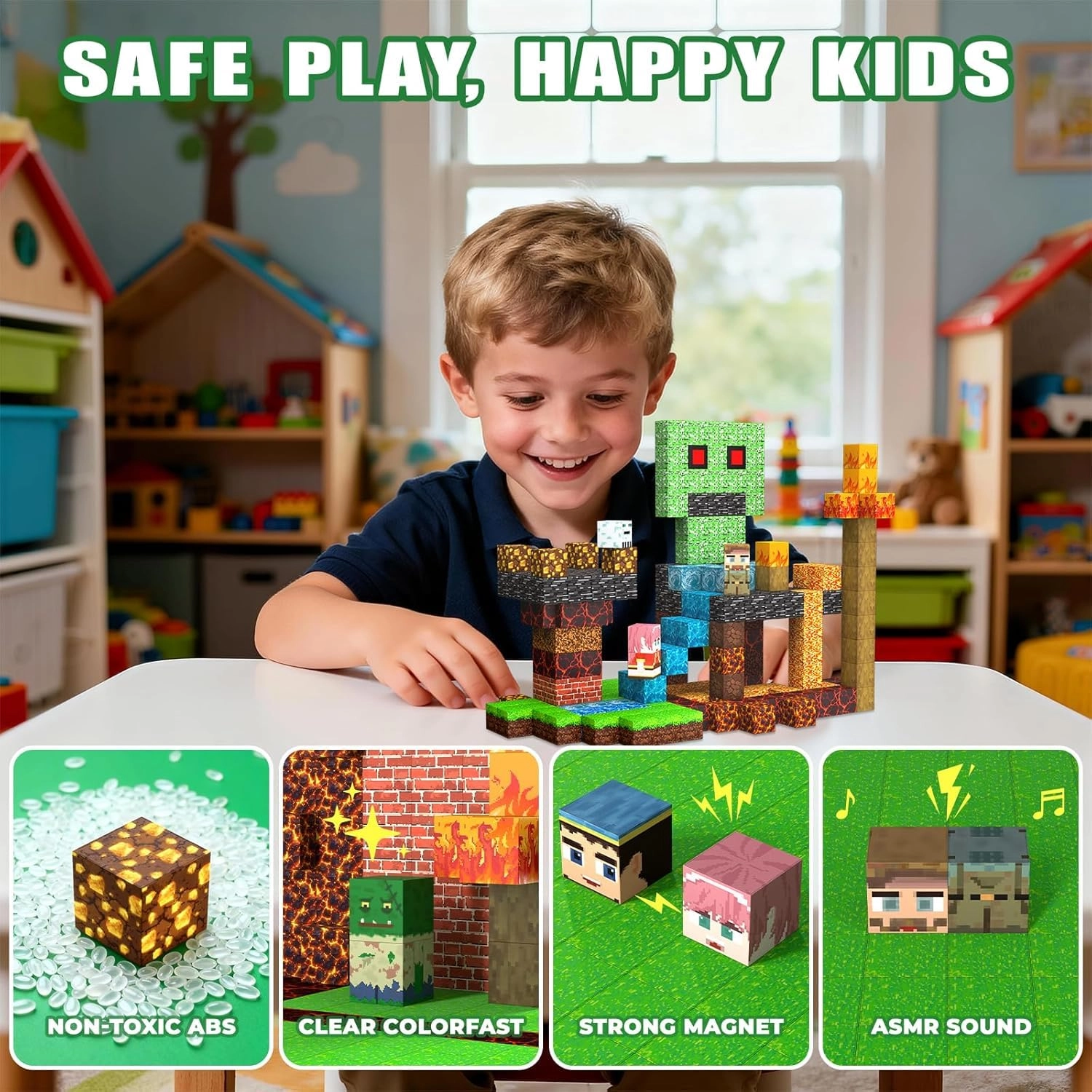 Magnetic Blocks - 100 pcs