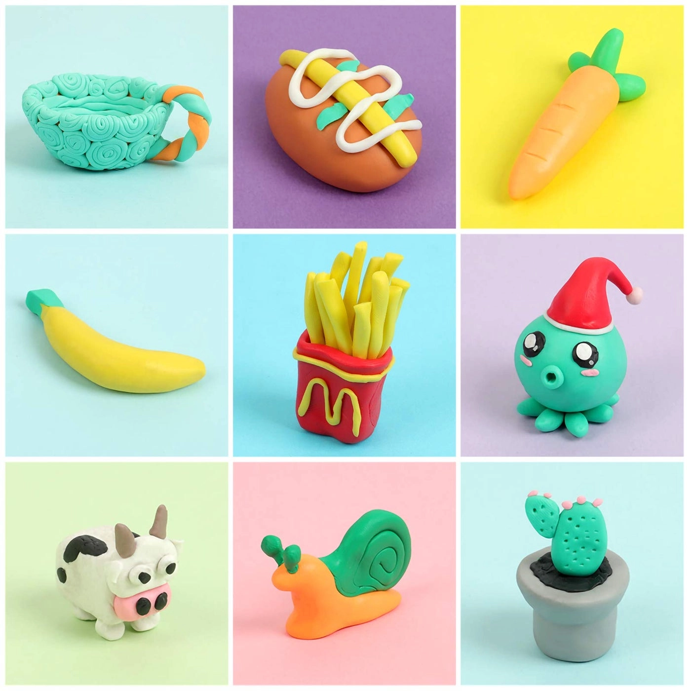 Polymer Clay - soft polymer clay 1344g 50pcs.