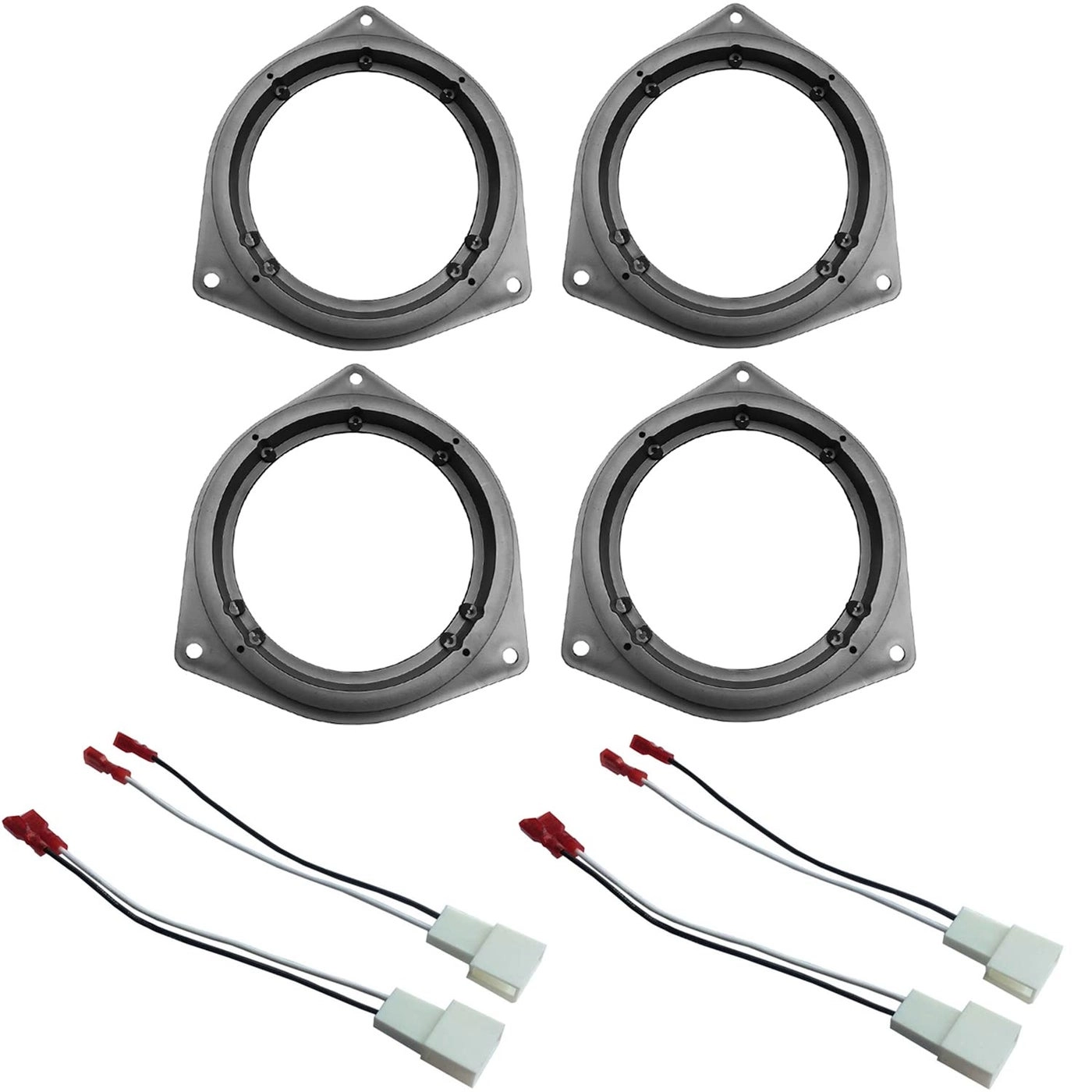 Speaker Adapter Plates - 6.5" + Wiring Harness