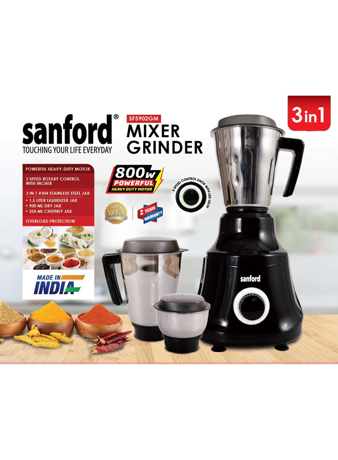 Sanford SF5902GM BS A - 1.5 L 800 W