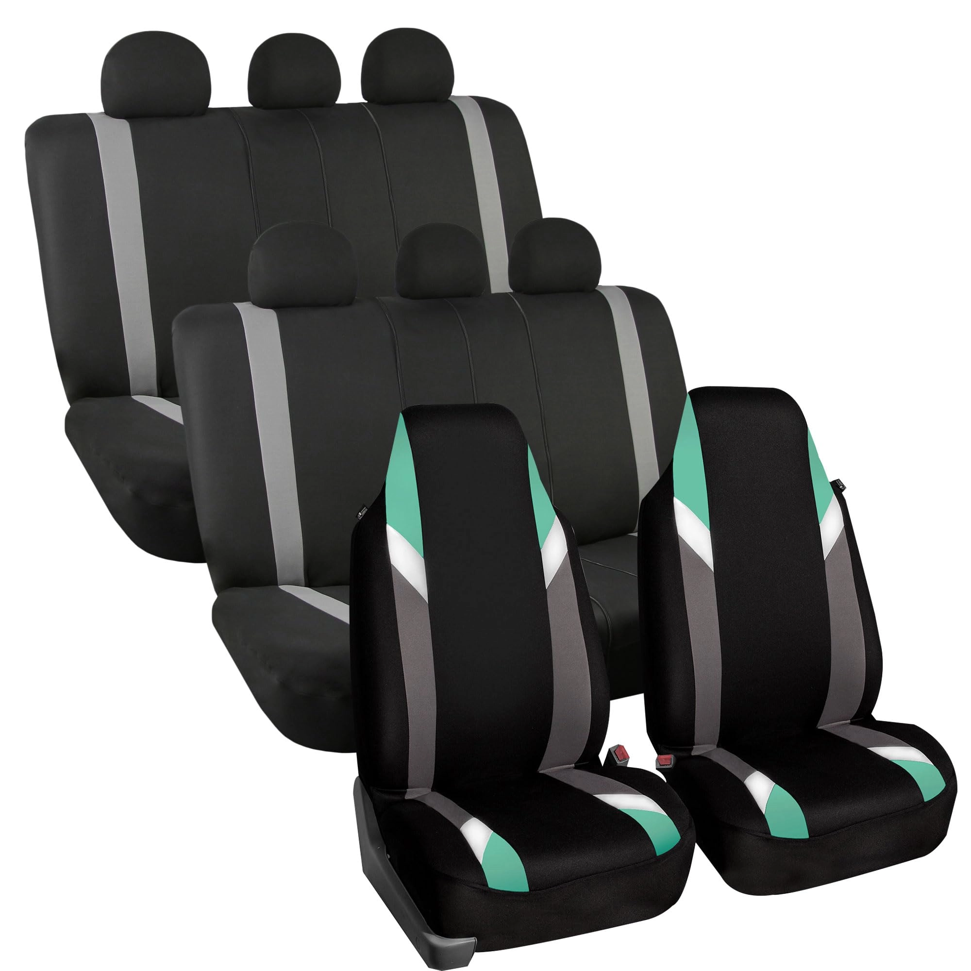 FH Group Supreme Modernistic Three Row Car Seat Covers