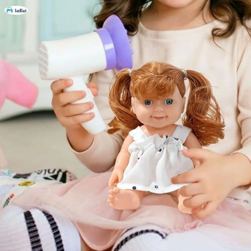 Beautiful Girl Doll - 17 cm Silicone White Dress
