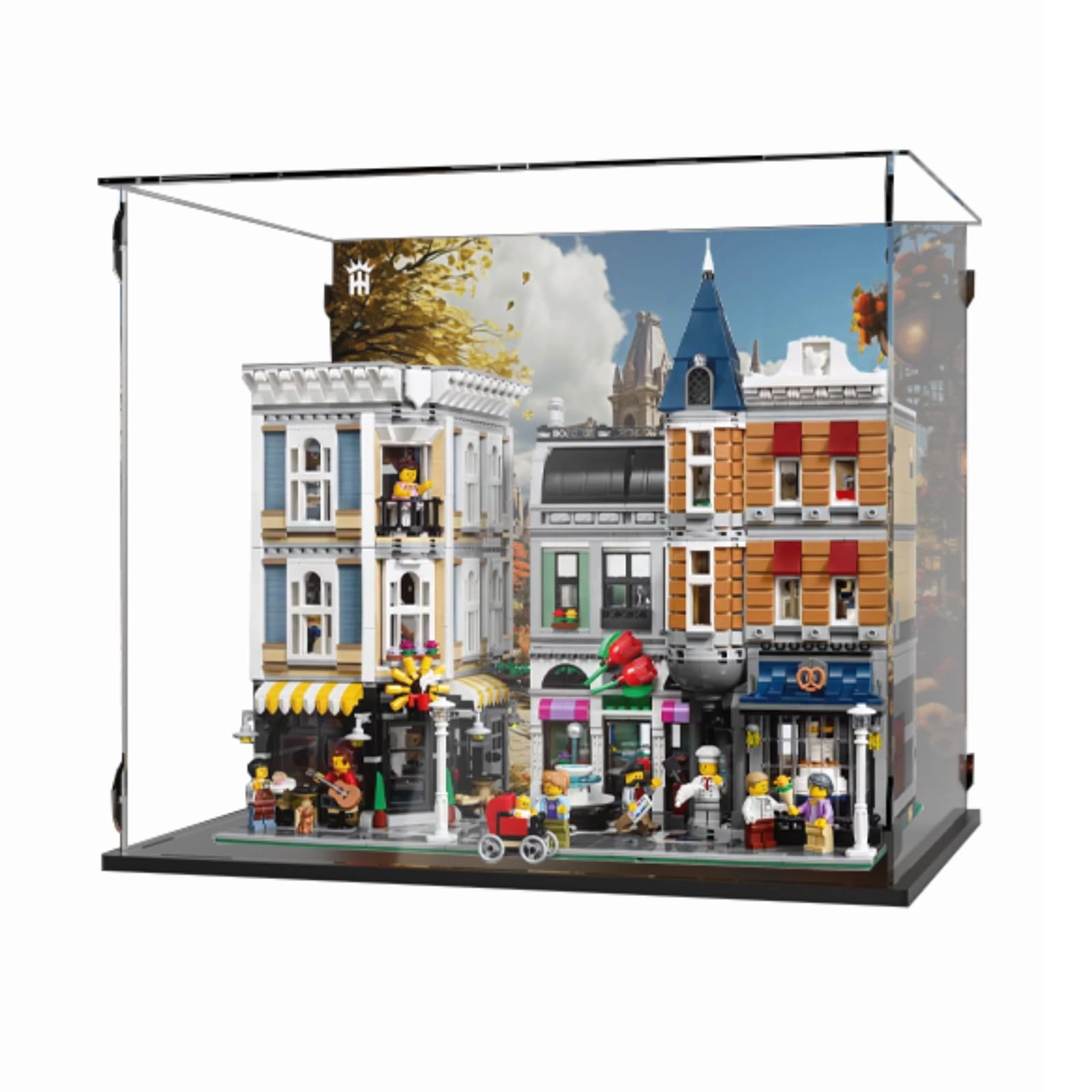 SUNHON Figures Display Box for 10255 Assembly Square (10255) - 40x30x40cm Acrylic