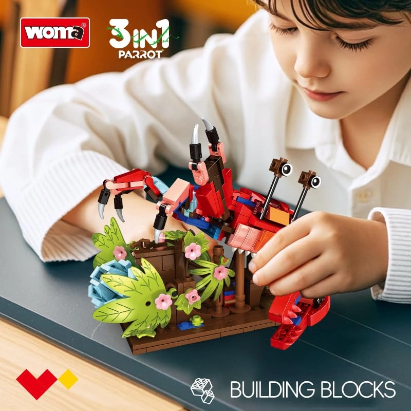 3-in-1 Parrot, Crab, Chameleon Building Set (19064)