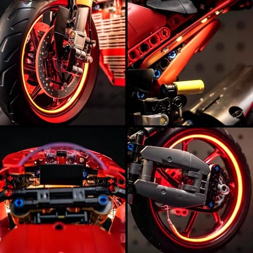 LED Light Set Compatible with Lego Ducati Panigale V4 S Motorcycle - 2 light sources