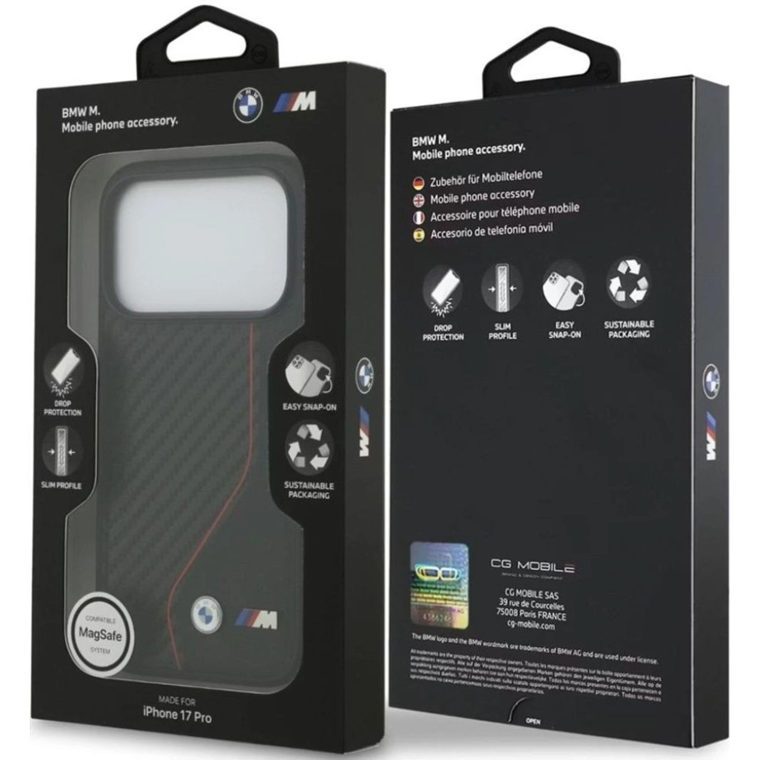 MagSafe Leather & Carbon Case for iPhone 17 Pro