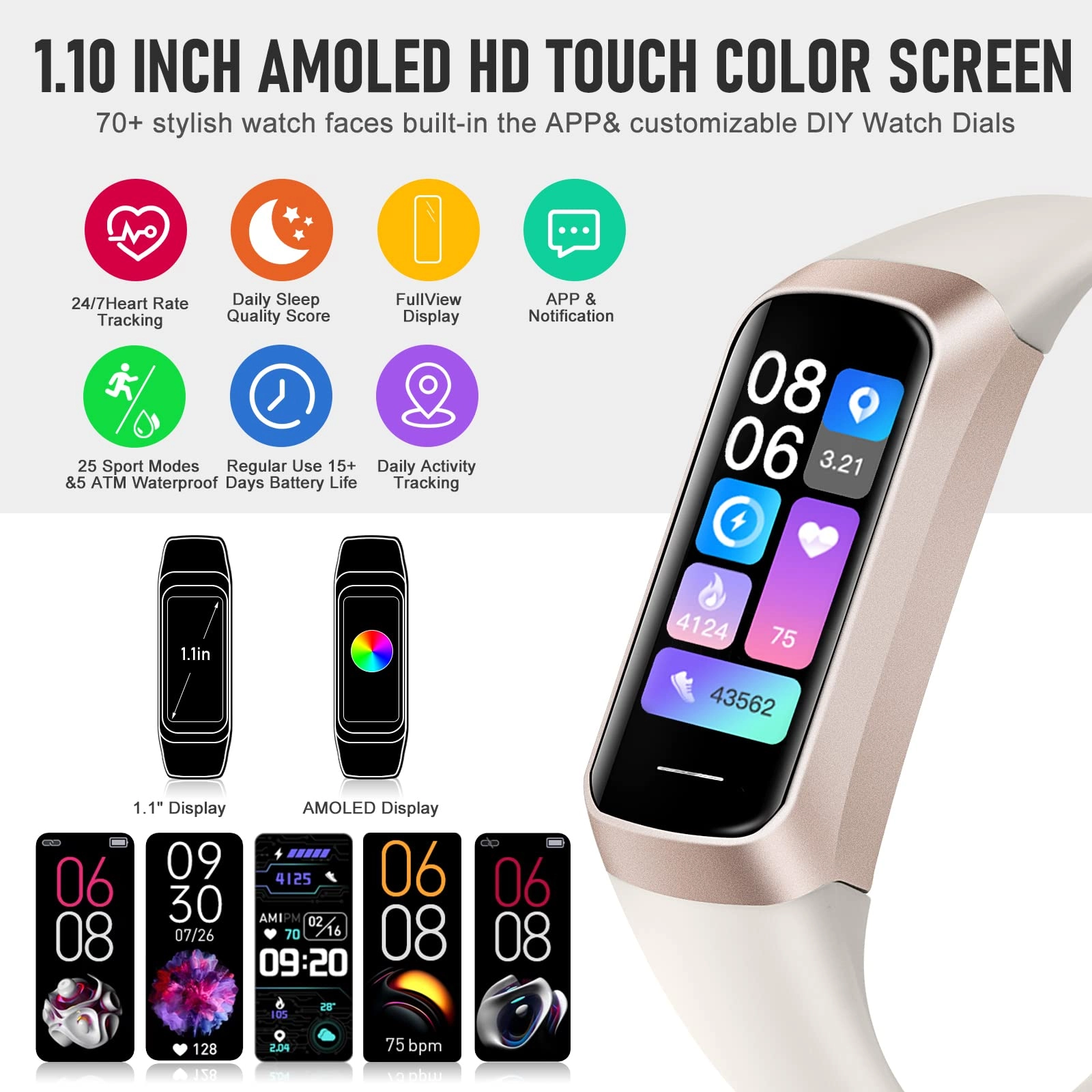 C60 - Activity Tracker 24/7 Heart Rate