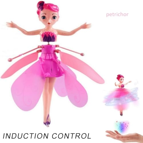 Flying Fairy Princess Doll - hand-controlled USB rechargeable pink