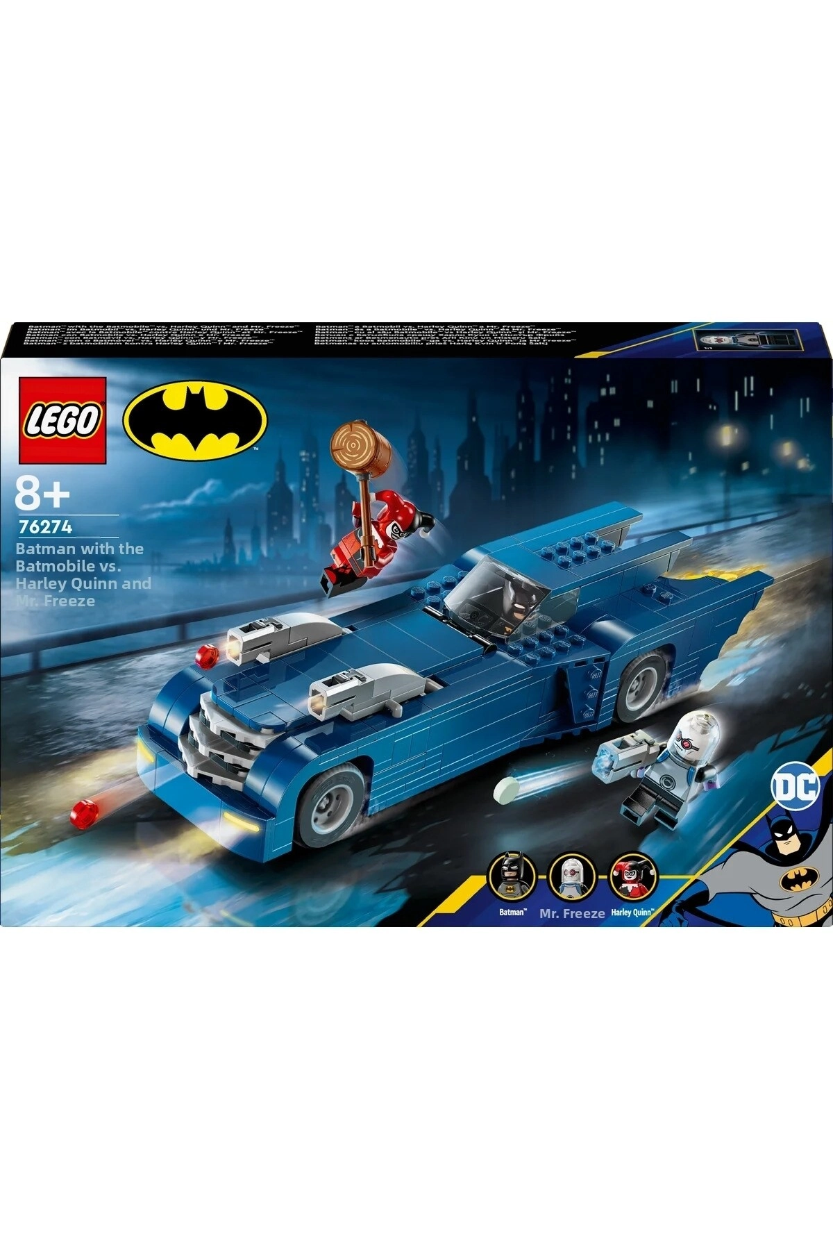 DC Batman Batmobile vs Harley Quin and Mr Freeze
