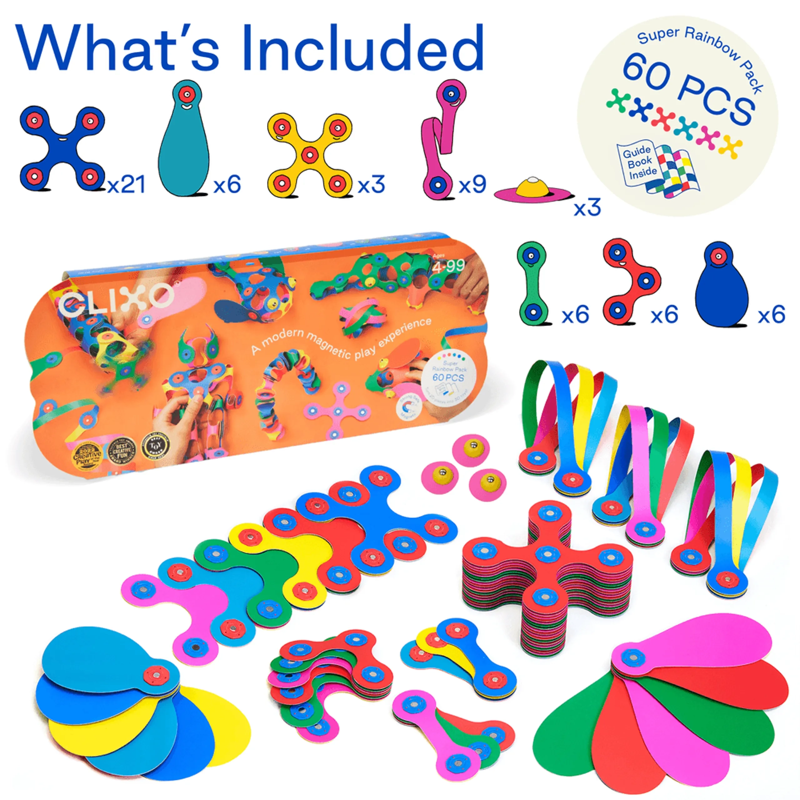 Magnetic Building Toy Set - 60 pcs