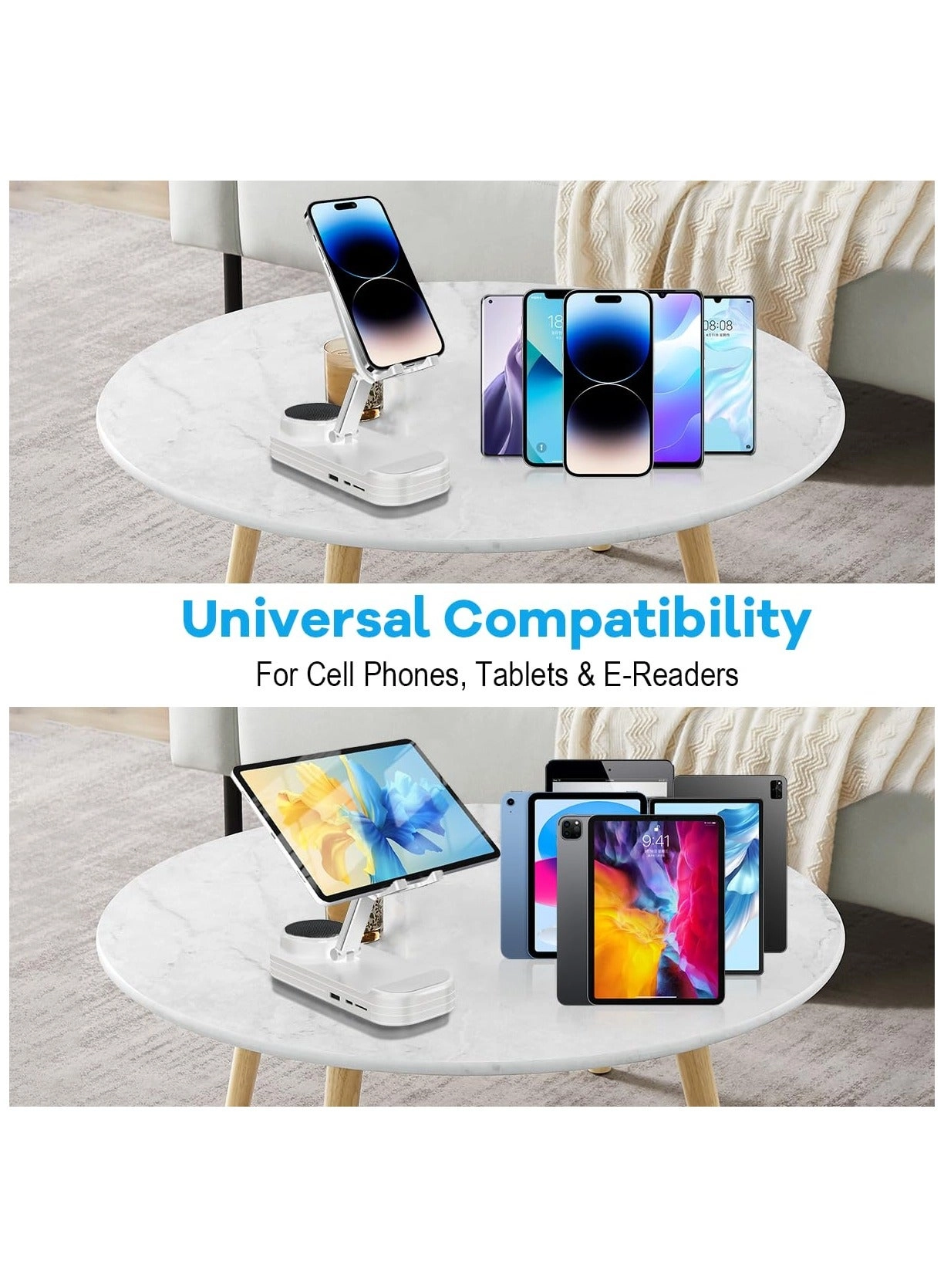 Cell Phone Stand with Bluetooth Speaker