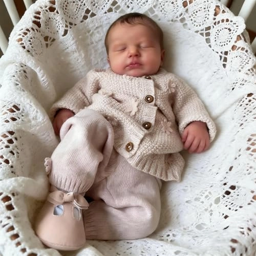 LOULOU Reborn Baby Doll - 20 Inch Soft Cloth Body & Vinyl Limbs Sleeping Ages 3+