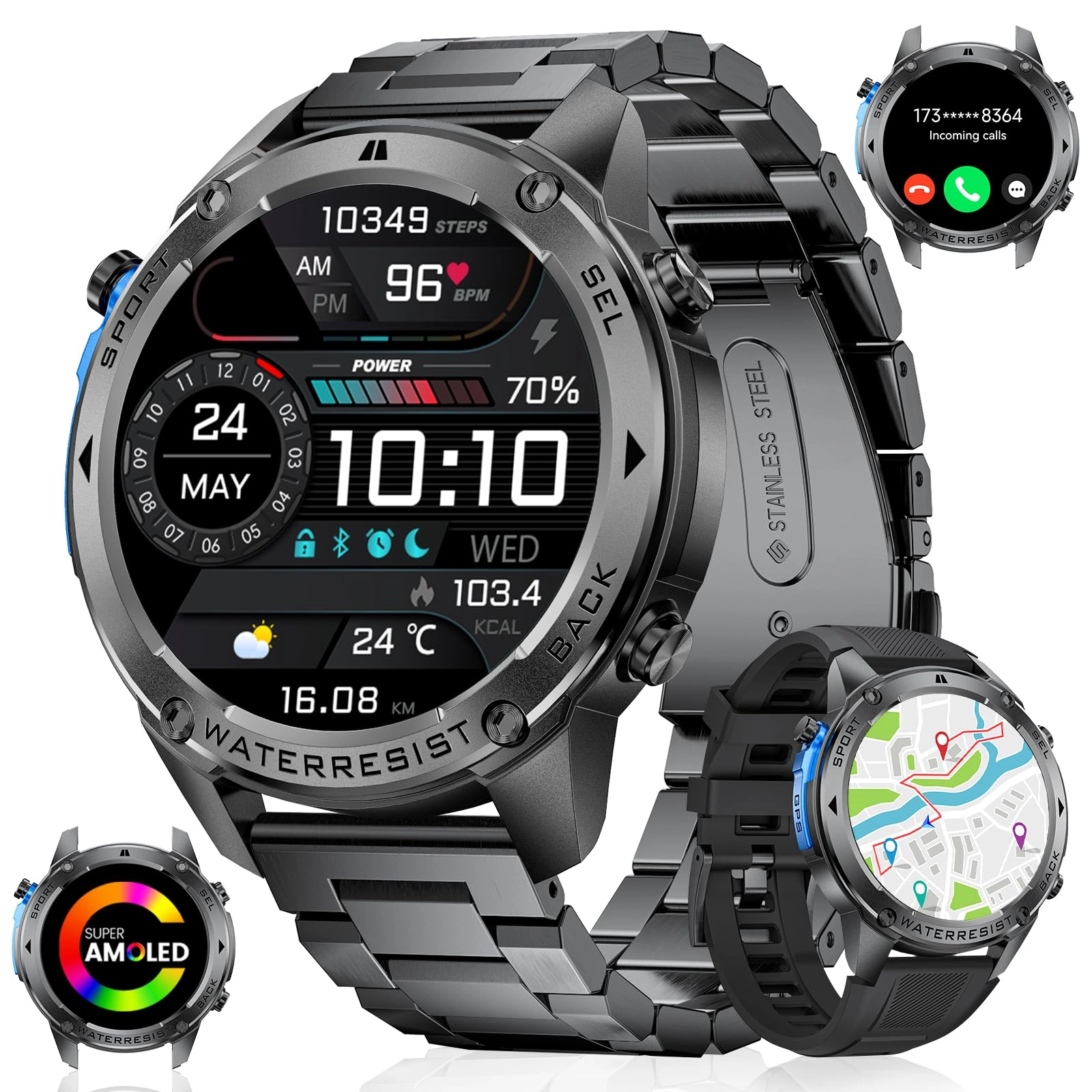 HIRREO GPS Smart Watch zinc alloy GPS