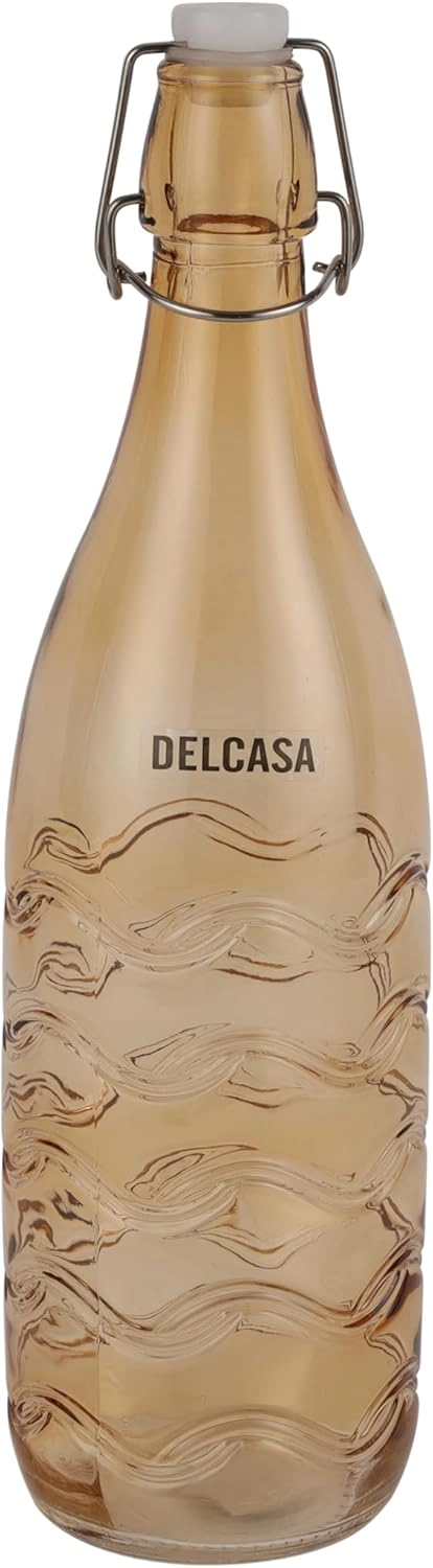 DELCASA DC3307 Water Bottle - plastic cork Glass 1000 ml