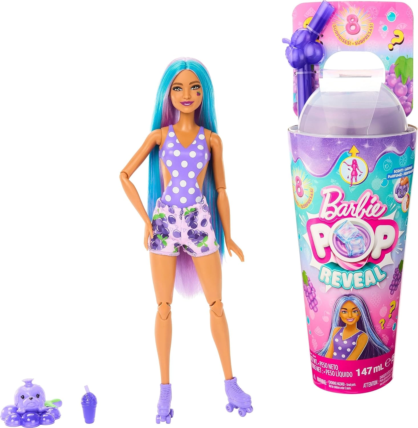 Barbie Pop Reveal - Grape Fizz Scent Purple Hair Color-change