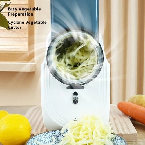 Electric Drum Vegetable Cutter - USB Rechargeable Green