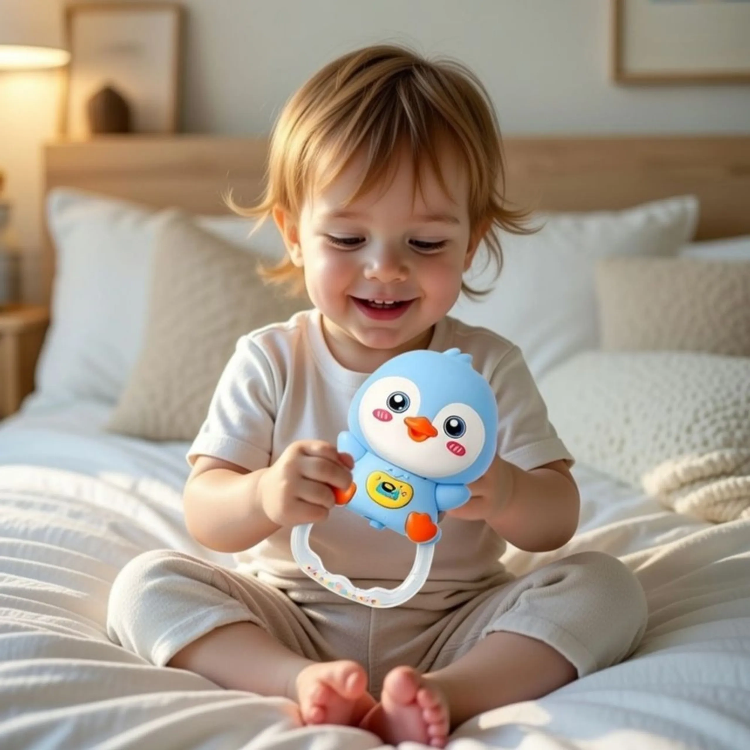 Baby Penguin Rattle - 3 months