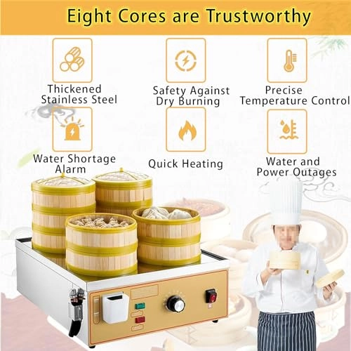 Electric Dim Sum Steamer - 2/4/6 hole 30-110C