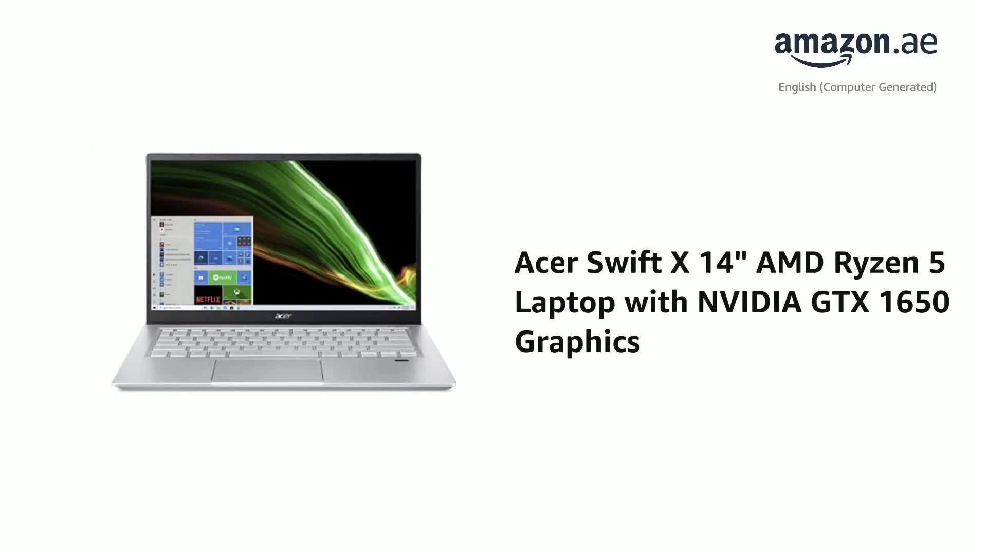 Swift X - 14'' Ryzen 5-5500U 8GB RAM 512GB SSD