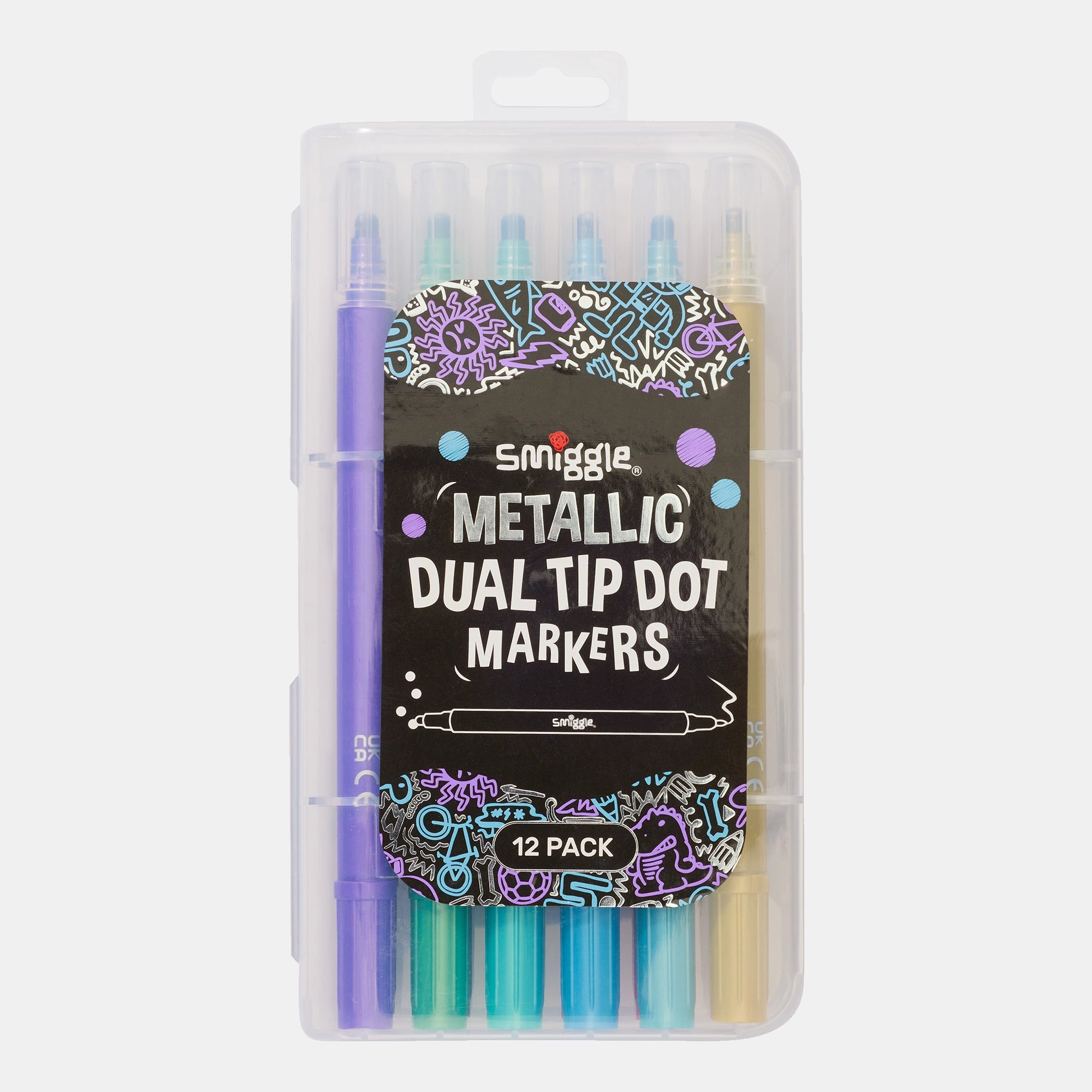 Smiggle Dual Tip Dot Markers - Metallic Dual Tip