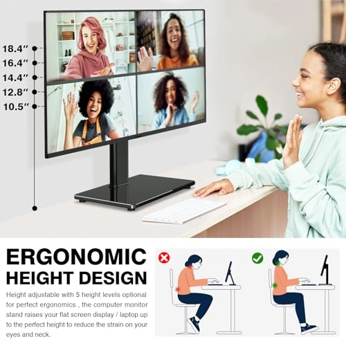 Single Monitor Stand - 13-32 Inch 75x75 100x100mm