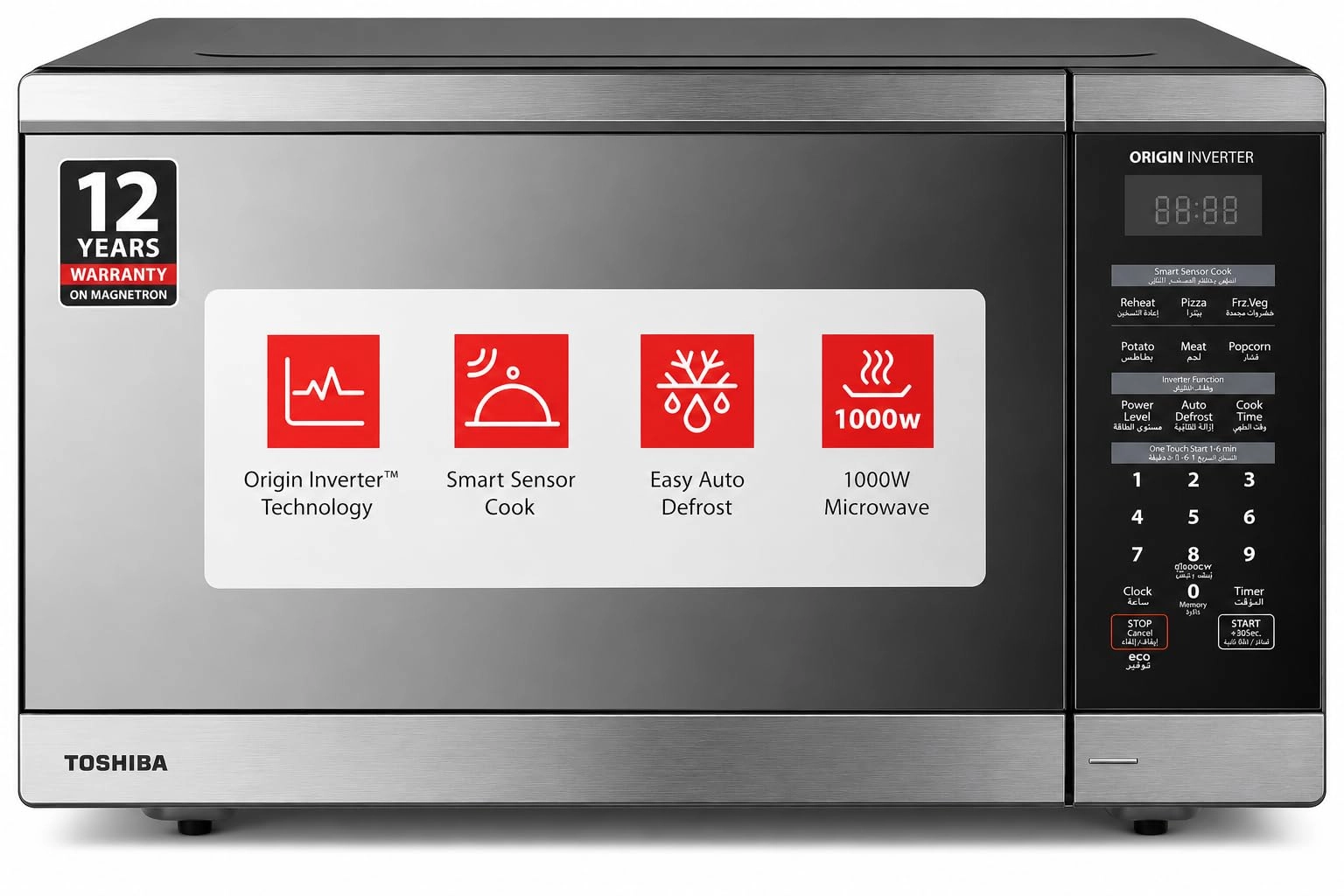 Toshiba ML3-EM45PFI(MB) Black,Mirror Glass Design