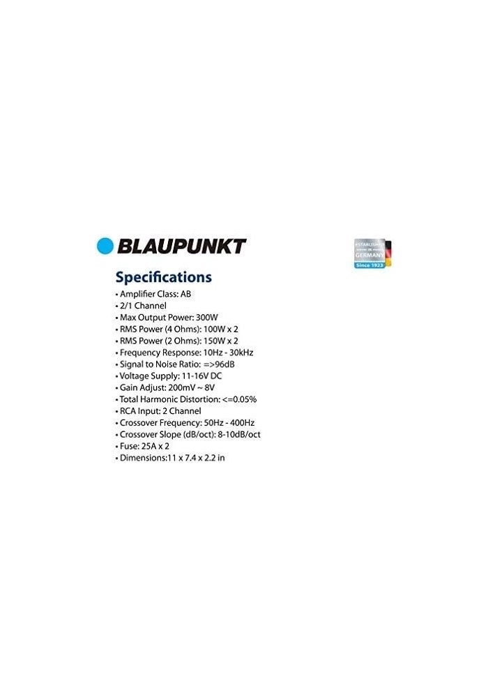AMP2002 - 2-channel 180 x 2 at 4 Ohms