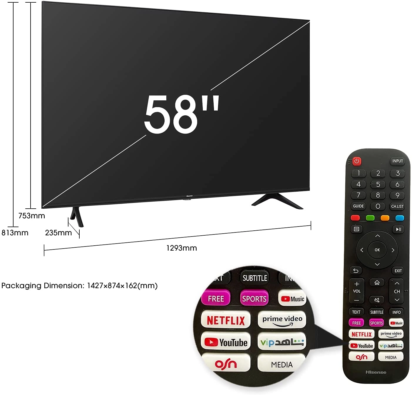 58A6GE - 58 inch
