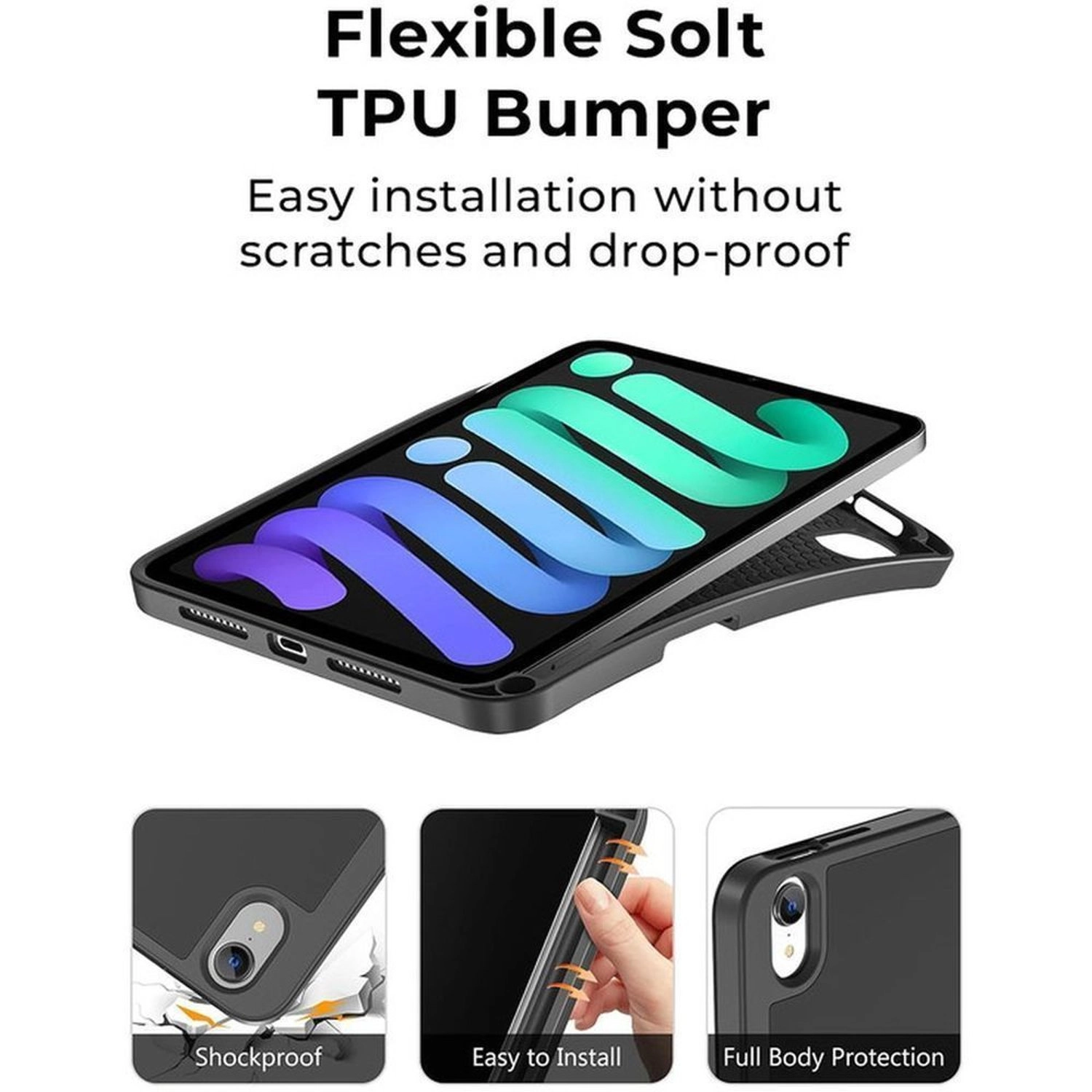 Case with Screen Protector for iPad Mini (2024)